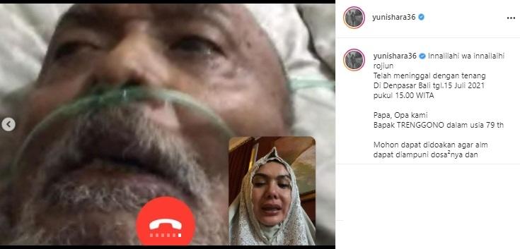 Ayah Krisdayanti dan Yuni Shara meninggal dunia. (Instagram)