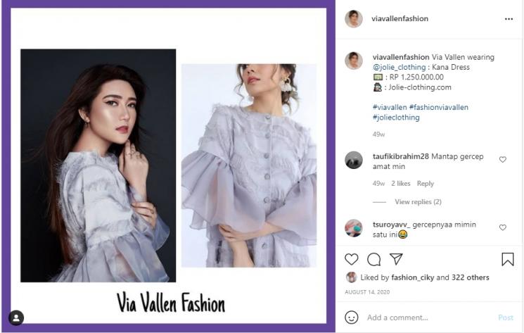 Koleksi Fashion Mahal Via Vallen. (Instagram/viavallenfashion)