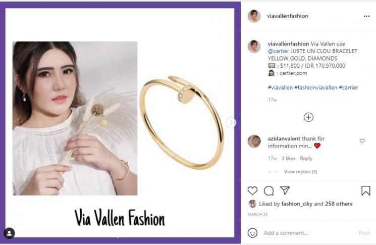 Koleksi Fashion Mahal Via Vallen. (Instagram/viavallenfashion)