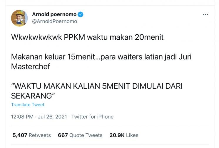 Cuitan nyeleneh artis di masa lalu (Twitter/@ArnoldPoernomo)