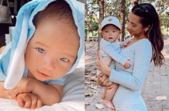 8 Potret Kiyoji Putra Bungsu Jennifer Bachdim: Ganteng dan Bermata Abu-abu!