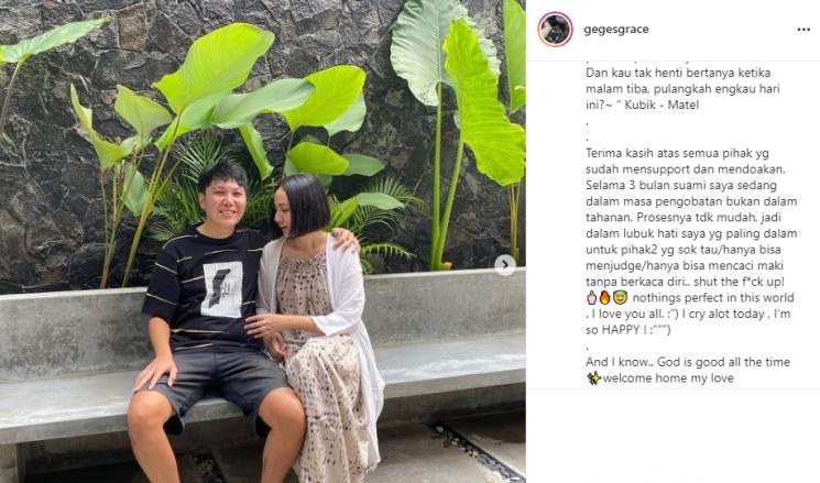 Daniel Mardhany bebas [Instagram/@gegesgrace]