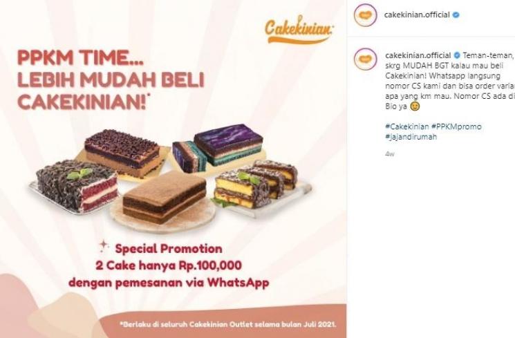Bisnis Arief Muhammad (Instagram/@cakekinian.official)