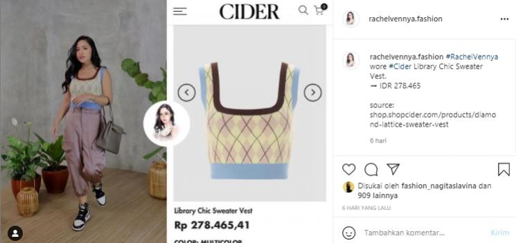 Fashion Rachel Vennya (Instagram.com)