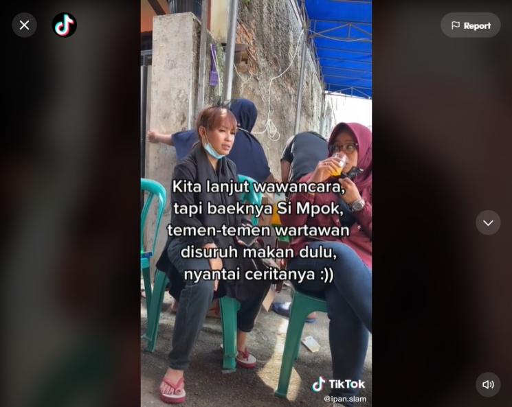 Sifat asli Mpok Alpa terungkap. (TikTok)