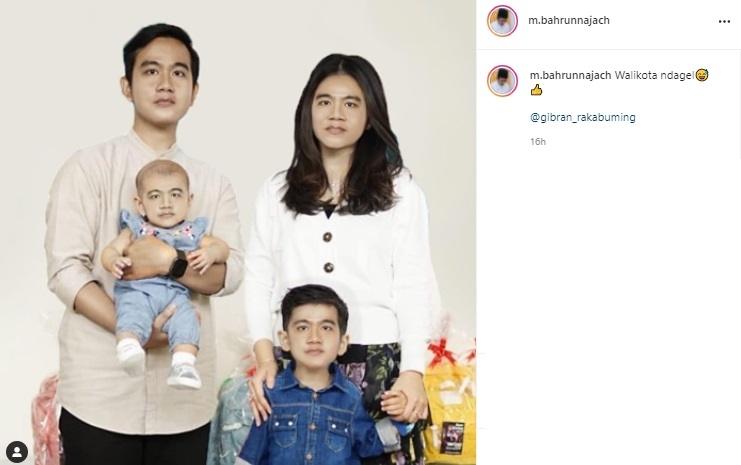 Foto editan keluarga Gibran Rakabuming. (Instagram)