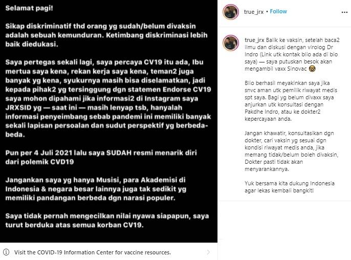 Jerinx SID. (Instagram)