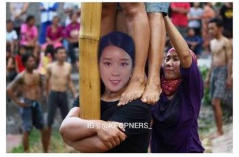 7 Potret Editan Seleb Korea Lomba 17-an, Seo Ye Ji Ikut Panjat Pinang