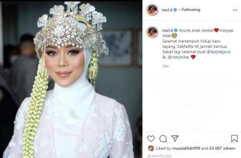 Penampilan Rizky Billar dan Lesti Kejora saat menikah disorot. (Instagram/inul.d)