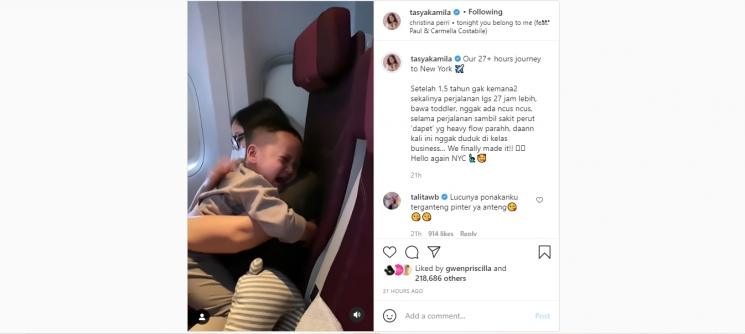 Momen Tasya Kamila ke New York (Instagram/@tasyakamila)
