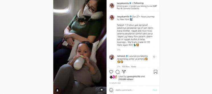 Momen Tasya Kamila ke New York (Instagram/@tasyakamila)