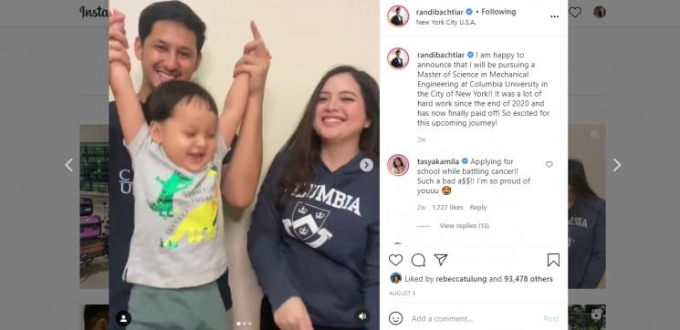 Momen Tasya Kamila ke New York (Instagram/@randibachtiar)