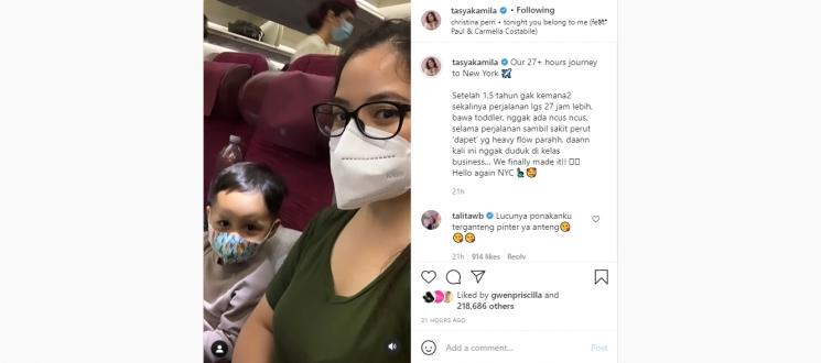 Momen Tasya Kamila ke New York (Instagram/@tasyakamila)