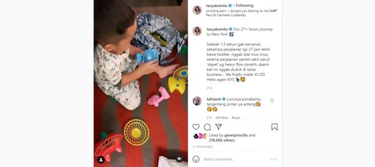 Momen Tasya Kamila ke New York (Instagram/@tasyakamila)