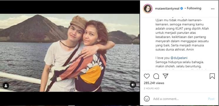 Maia Estianty rayakan ulang tahun Dul Jaelani. (Instagram/maiaestiantyreal)