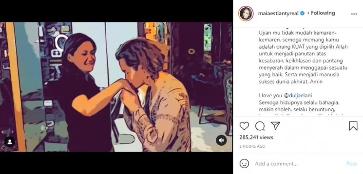 Maia Estianty rayakan ulang tahun Dul Jaelani. (Instagram/maiaestiantyreal)