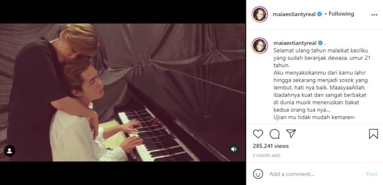 Maia Estianty rayakan ulang tahun Dul Jaelani. (Instagram/maiaestiantyreal)