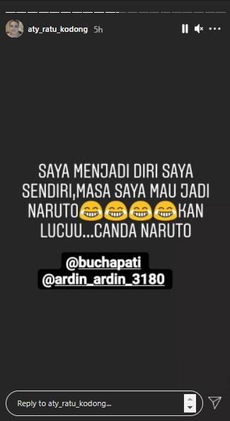 Postingan Aty Kodong diduga sindir Lesti Kejora. (Instagram/@aty_ratu_kodong)