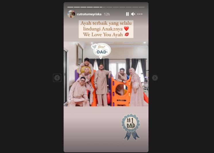 Momen Kebersamaan Cut Meyriska dan Ayah. (Instagram/ir.suryadi_ak/cutratumeyriska)