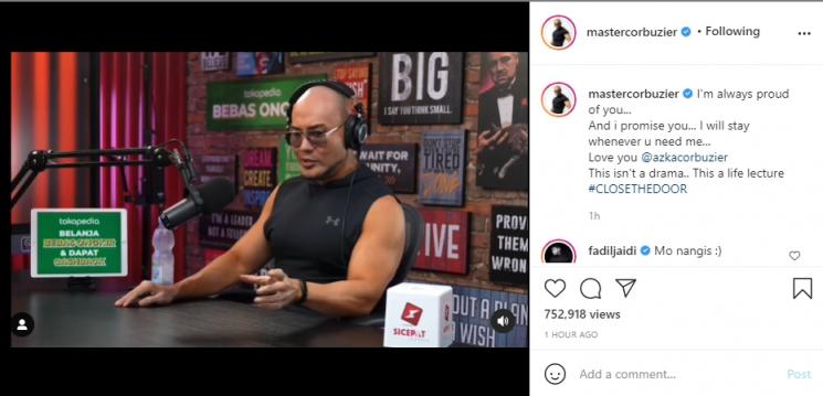 Deddy Corbuzier dan Azka Corbuzier. (Instagram/mastercorbuzier)