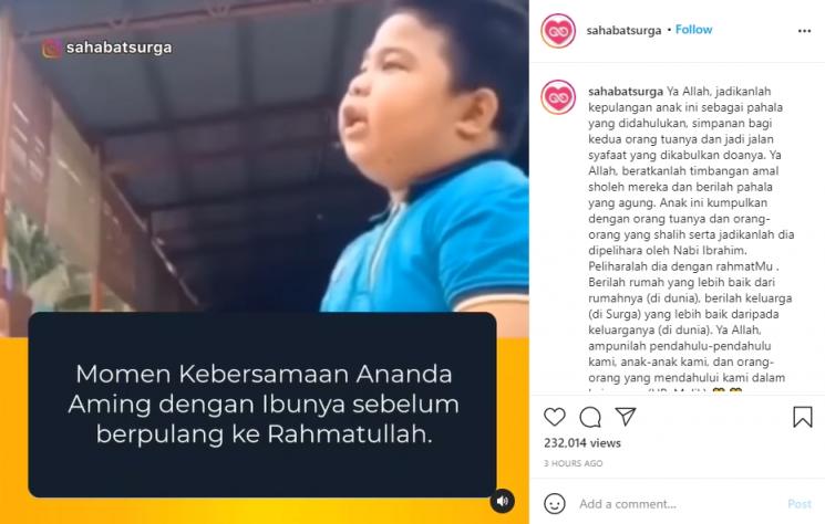 Pesan Aming. (Instagram/sahabatsurga)