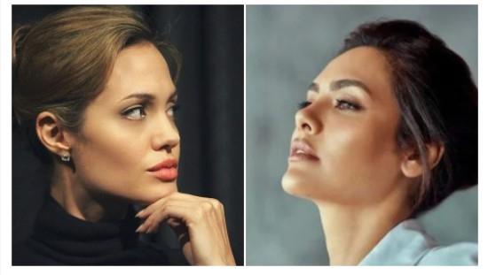 Esha Gupta dan Angelina Jolie (Hindustan Times)