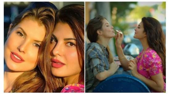 Jacqueline Fernandez dan Amanda Cerny (Hindustan Times)