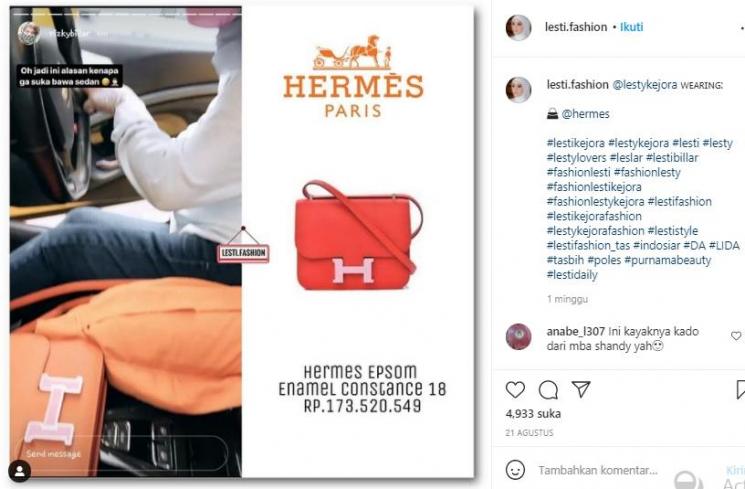 Koleksi tas Lesti Kejora (instagram.com/lesti.fashion)