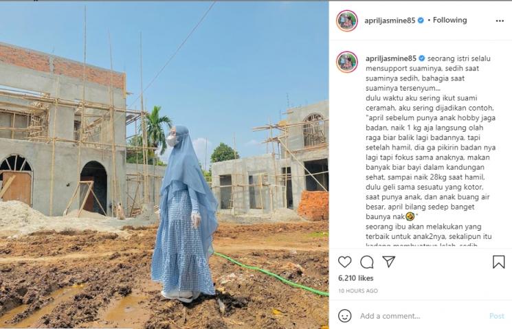 April Jasmine ungkap perubahan dirinya. (Instagram/apriljasmine85)