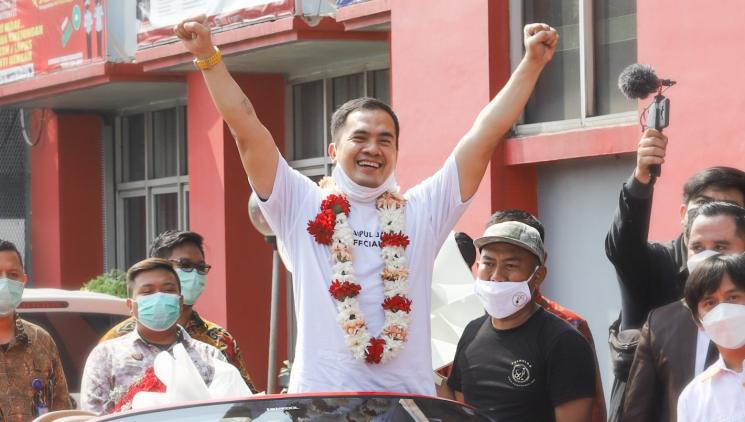 Saipul Jamil bebas dan meninggalkan Lapas Cipinang. [MataMata.com/Alfian Winanto]