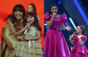 6 Gaya Penyanyi Duet Bareng Anak di Panggung: Gemes Kompak Pakai Baju Samaan