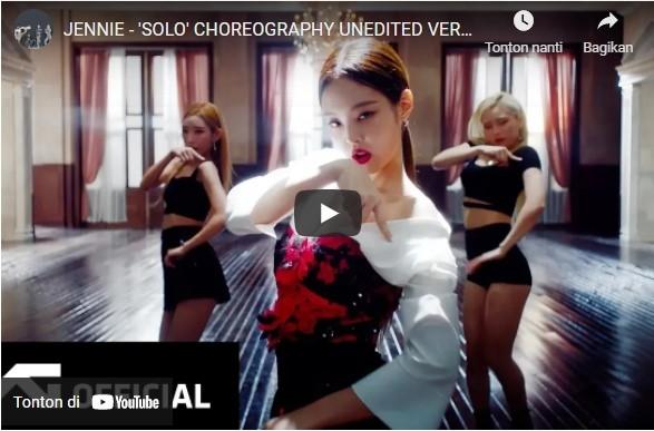 Dance version dari Solo - Jennie (YouTube)