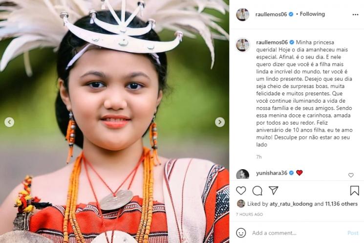 Raul Lemos rayakan ulang tahun Amora Lemos. (Instagram/raullemos06)