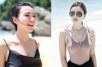 8 Gaya Wika Salim Liburan ke Pantai yang Bikin Netizen Gagal Fokus