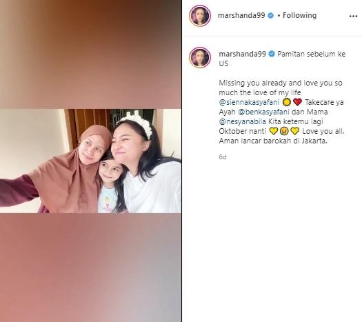 Potret Kompak Marshanda dan Nesyana Istri Ben Kasyafani. (Instagram/marshanda99)