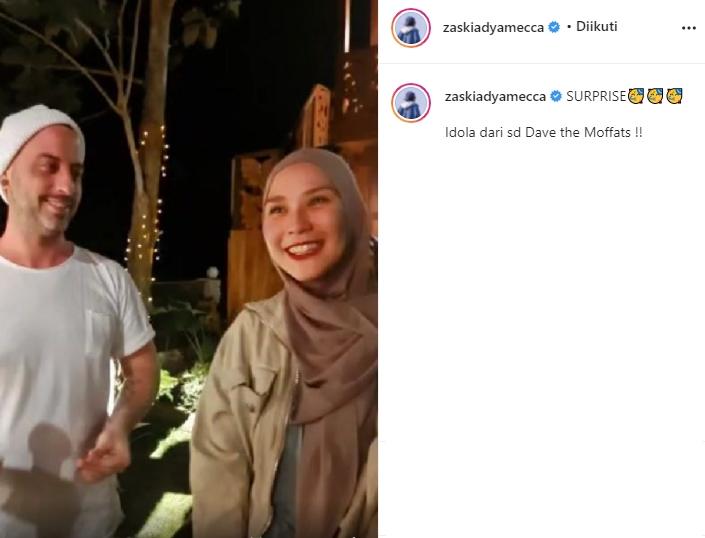 Zaskia Adya Mecca dan Dave The Moffats (Instagram/@zaskiadyamecca)