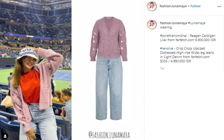 Harga Outfit Luna Maya di New York (Instagram/@fashion.lunamaya)