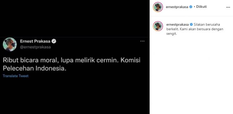 Ernest Prakasa (Instagram/@ernestprakasa)