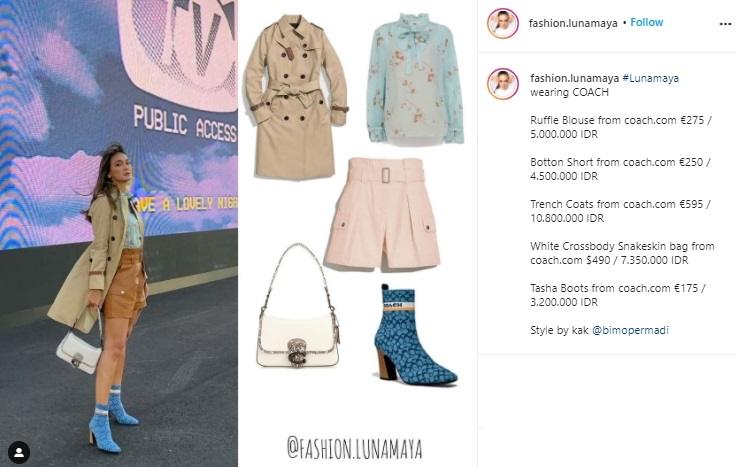 Harga Outfit Luna Maya di New York (Instagram/@fashion.lunamaya)