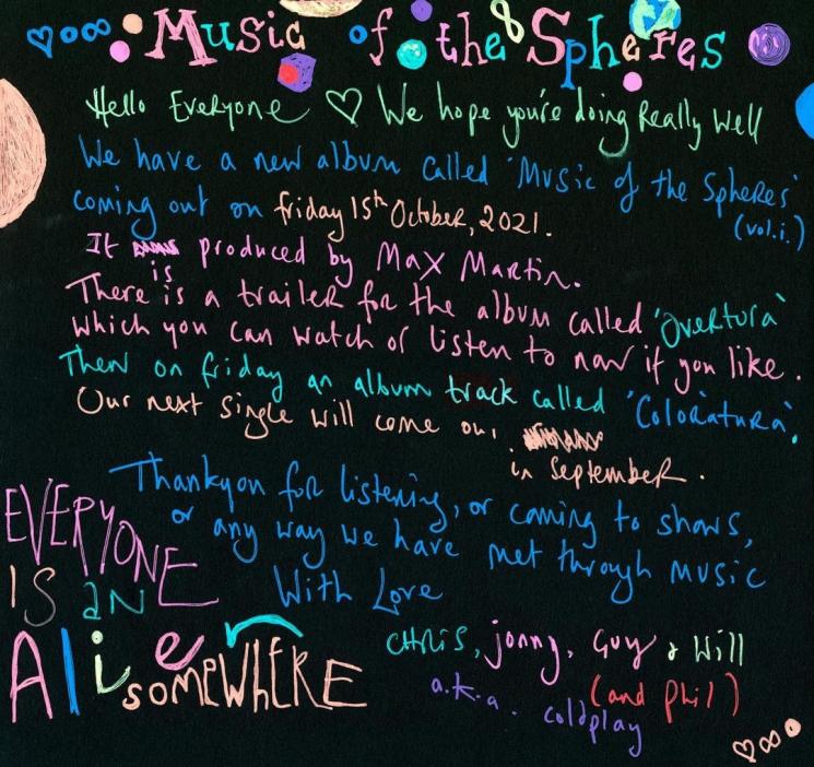 Fakta Album Music of the Spheres Coldplay (Instagram/@coldplay)