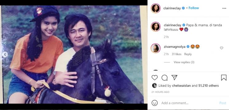 Joshua Suherman dan Clairine Clay kompak membuat tato keluarga. (Instagram/clairineclay)