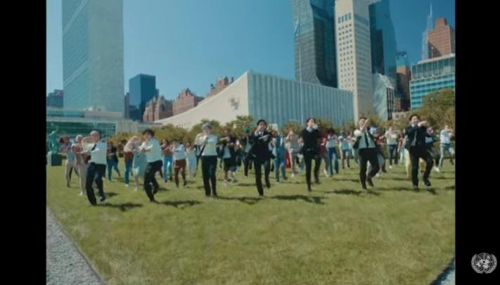 BTS tampil di acara PBB. (YouTube/United Nations)