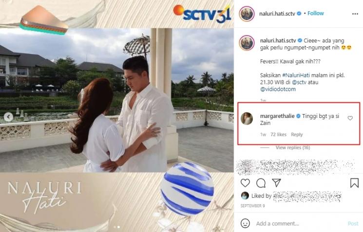 Adegan mesra Shanice Margaretha dan Samuel Zylgwyn. (Instagram/@naluri.hati.sctv)