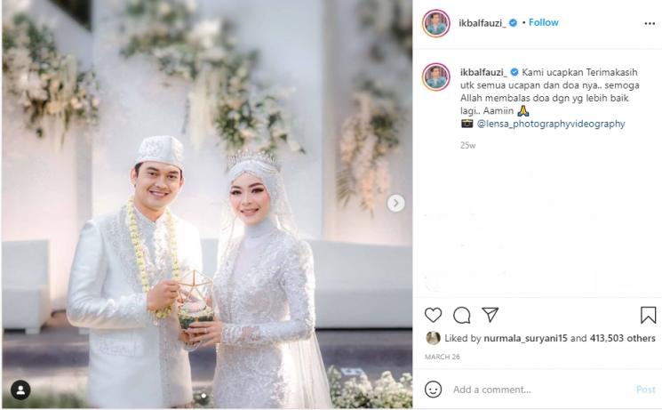 Potret Kemesraan Ikbal Fauzi dan Istri (Instagram/@ikbalfauzi_)