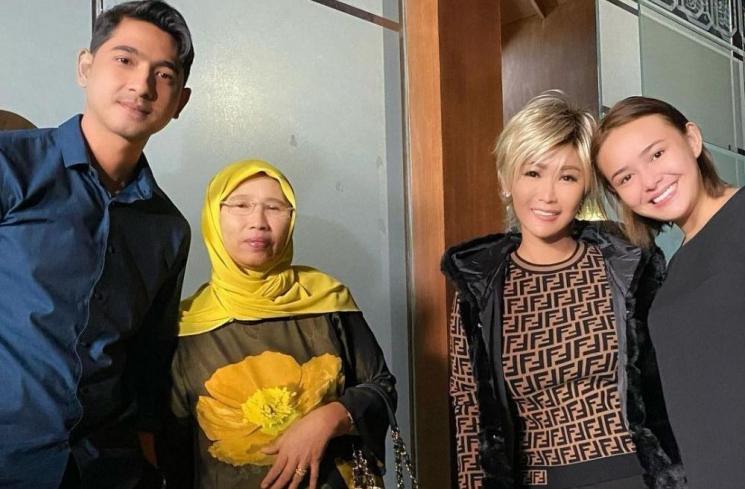 Inul Daratista dan ibunya bertemu Amanda Manopo dan Arya Saloka. (Instagram/inul.d)