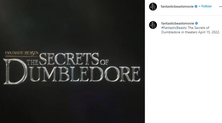 Fakta Fantastic Beasts 3: The Secrets of Dumbledore (Instagram/@fantasticbeastsmovie)