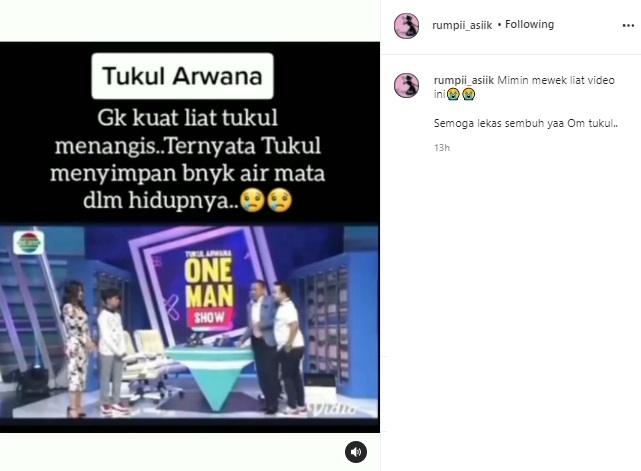 Tukul Arwana nangis. (Instagram)