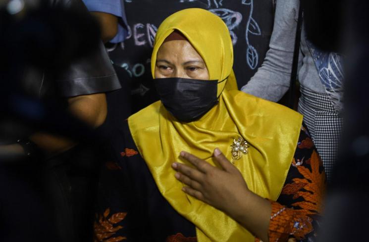 Agustin, salah satu korban penipuan yang dilakukan putri Nia Daniaty, Olivia Nathania. [MataMata.com/Alfian Winanto]