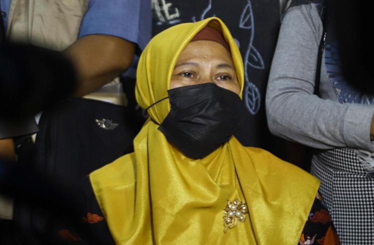 Agustin, salah satu korban penipuan yang dilakukan putri Nia Daniaty, Olivia Nathania. [MataMata.com/Alfian Winanto]