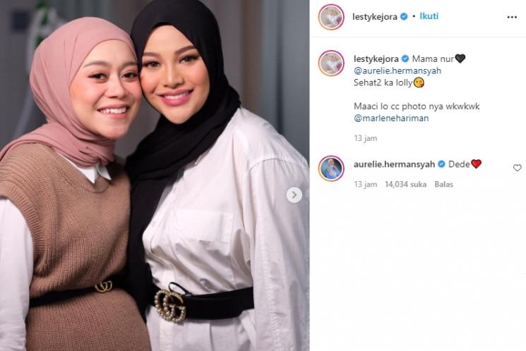 Lesti Kejora dan Aurel Hermansyah (Instagram/@lestykejora)